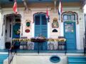 Entrance to La Dauphine bed and breakfast, French Quarter, New Orleans
