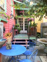 Garden at La Dauphine bed and breakfast, French Quarter, New Orleans